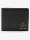 Animalier Bee Leather Bicycle Wallet Black - GUCCI - BALAAN 3