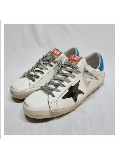 Superstar Classic Blue Tab Low Top Sneakers White - GOLDEN GOOSE - BALAAN 2