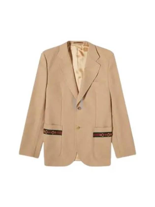 Fluid Drill Formal Web Suit Jacket Beige - GUCCI - BALAAN 2