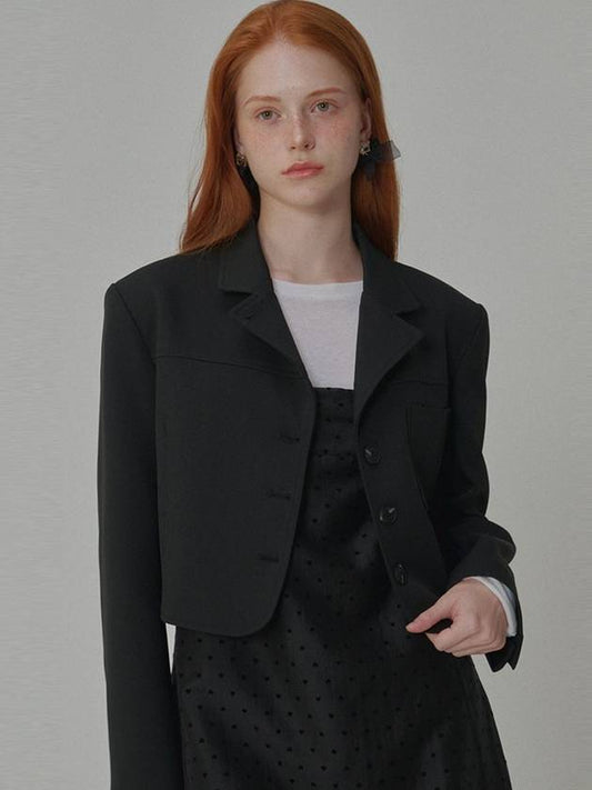 Classic Tailored Crop Jacket Black - OPENING SUNSHINE - BALAAN 2