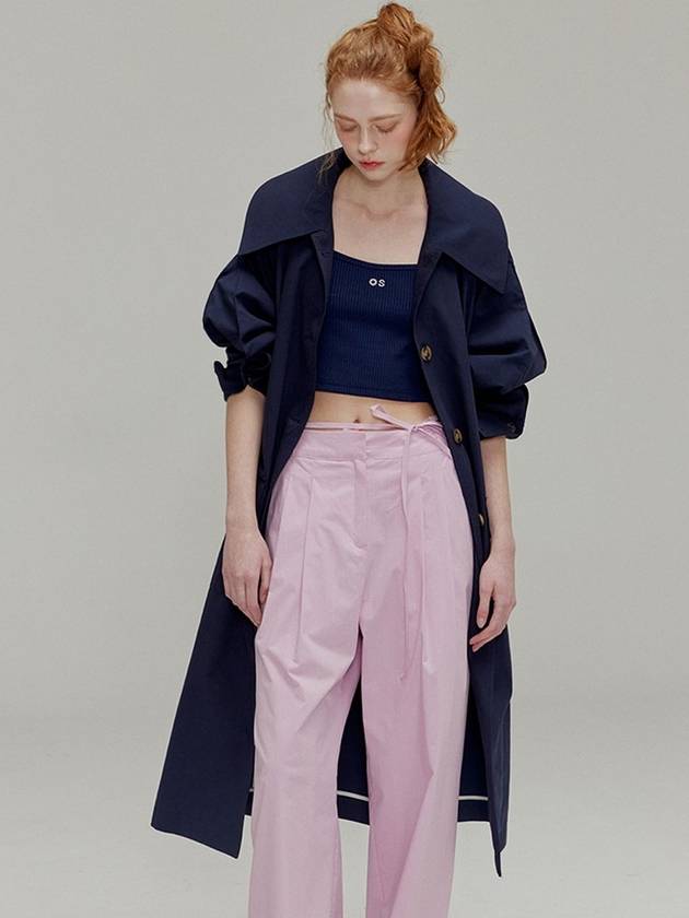 Volume sleeve big collar trench coat_Navy - OPENING SUNSHINE - BALAAN 3