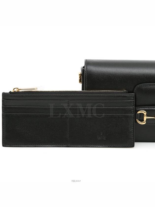 Horsebit 1955 Mini Bag Chain 752002 Black Gold Flap Shoulder - GUCCI - BALAAN 10