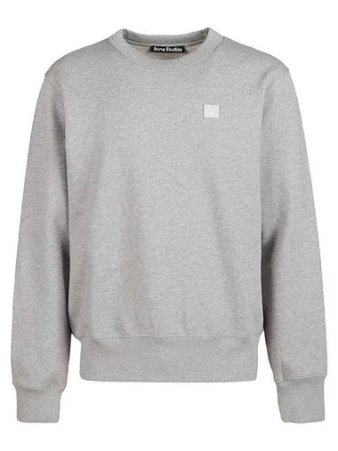 Face Logo Patch Cotton Sweatshirt Grey - ACNE STUDIOS - BALAAN 1