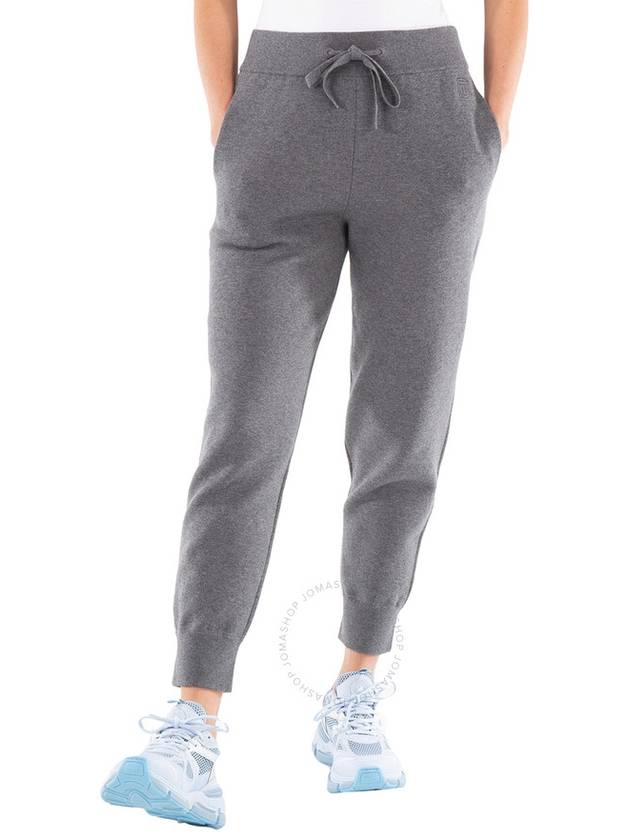 Burberry Storm Grey Melange TB Logo Knit Sweatpants, Size X-Small - BURBERRY - BALAAN 1