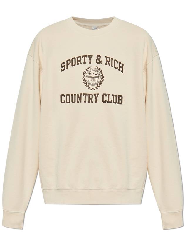 Sporty & Rich Sweatshirt From The Ivy League Collection, Unisex, Cream - SPORTY & RICH - BALAAN 1