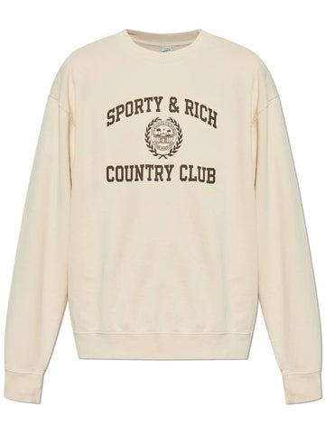 Sporty & Rich Sweatshirt From The Ivy League Collection, Unisex, Cream - SPORTY & RICH - BALAAN 1