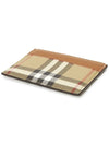 Check Print Leather Card Holder Beige - BURBERRY - BALAAN 4