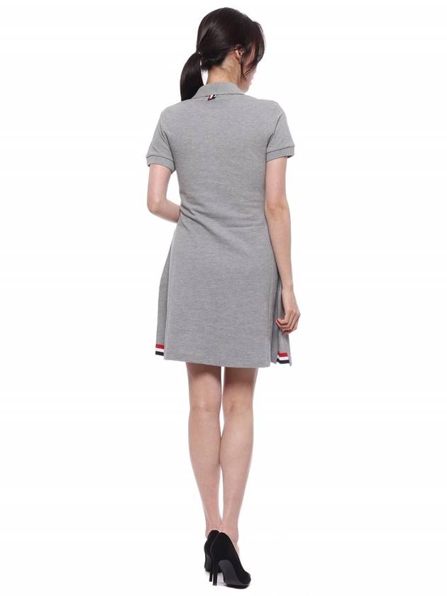 Women's Logo Patch Tennis Flare Short Dress Grey - THOM BROWNE - BALAAN 6