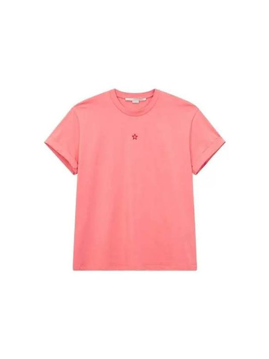star embroidery t-shirt pink - STELLA MCCARTNEY - BALAAN 1