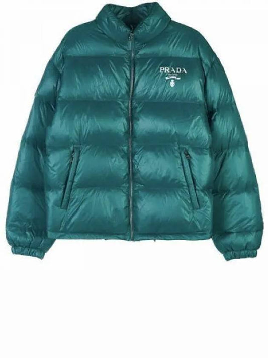 Re-Nylon Padded Down Jacket Green - PRADA - BALAAN 2