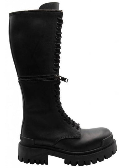 Women's Master Lace-Up Long Boots Black - BALENCIAGA - BALAAN 2