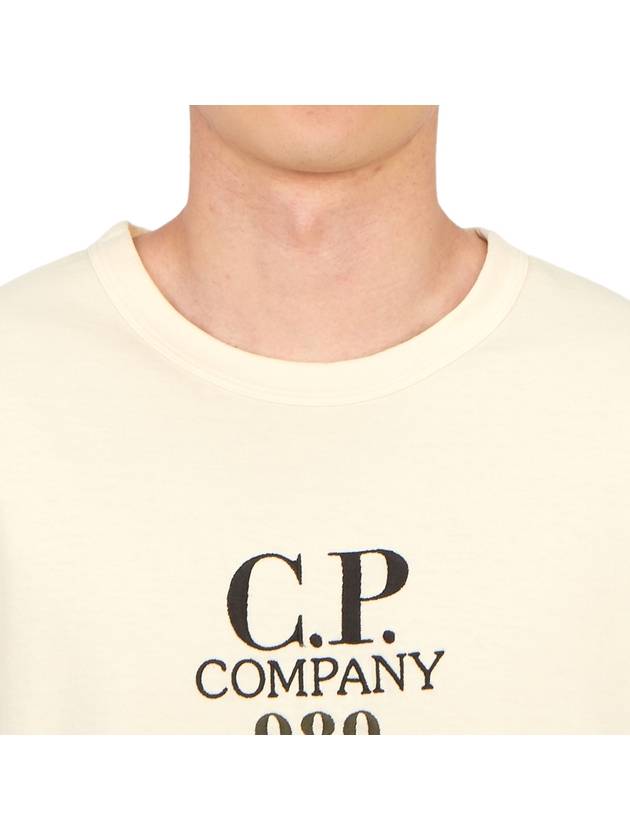 20/1 Jersey Boxy Logo Short Sleeve T-Shirt Beige - CP COMPANY - BALAAN 6