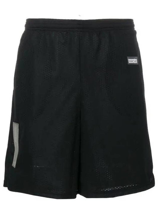 Logo Patch Track Shorts Black - OFF WHITE - BALAAN 2