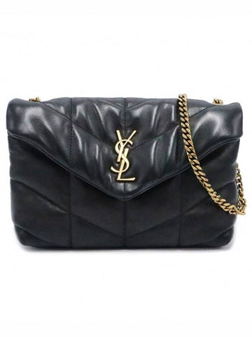 Women s Saint Laurent 620333 Black Lambskin Gold Plated Mini PUFFY Shoulder Bag gt Gangbuk used luxury goods - SAINT LAURENT - BALAAN 1