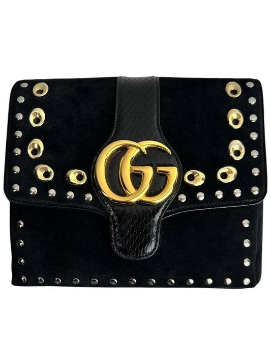 Ali black metal stud medium shoulder bag 550126 - GUCCI - BALAAN 1