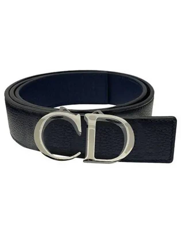 Reversible CD Leather Belt Black - DIOR - BALAAN 2