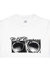 Print Cotton Short Sleeve T-Shirt White - CP COMPANY - BALAAN 4