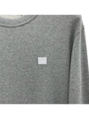 Face Patch Crew Neck Sweatshirt Grey - ACNE STUDIOS - BALAAN.