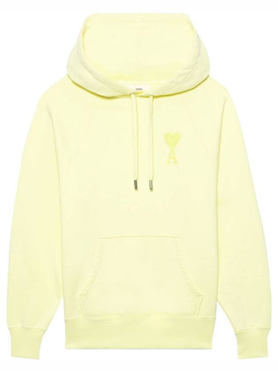 Heart Logo Cotton Hoodie Yellow - AMI - BALAAN 2