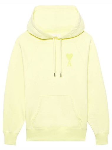 Heart Logo Cotton Hoodie Yellow - AMI - BALAAN 1