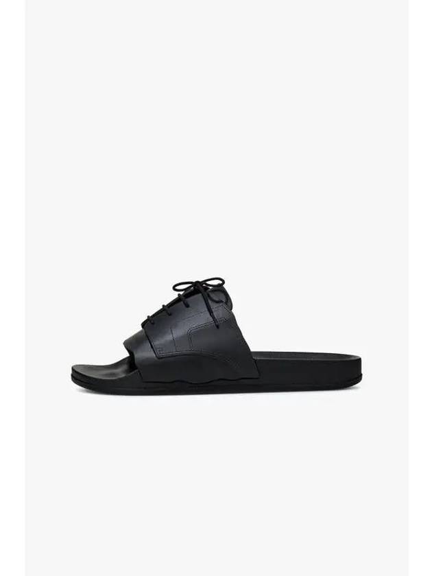 Men s POOL Lace Up Slides Black - MAISON MARGIELA - BALAAN 1