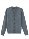 Samuel V-Neck Wool Cardigan Dark Grey - A.P.C. - BALAAN 2