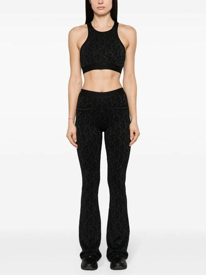 monogram-jacquard crop top - PALM ANGELS - BALAAN 2