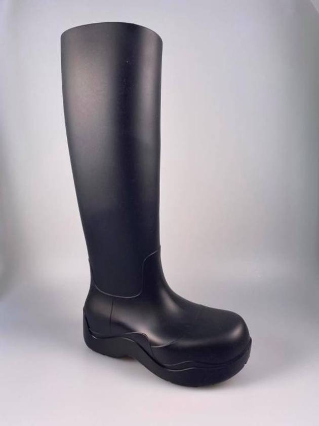 Puddle Rubber High Rain Boots Black - BOTTEGA VENETA - BALAAN 3