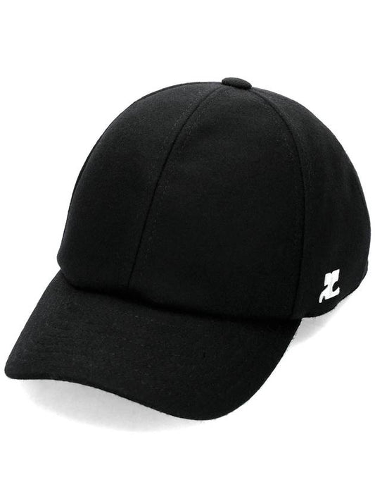 Signature Logo Wool Ball Cap Black - COURREGES - BALAAN 2