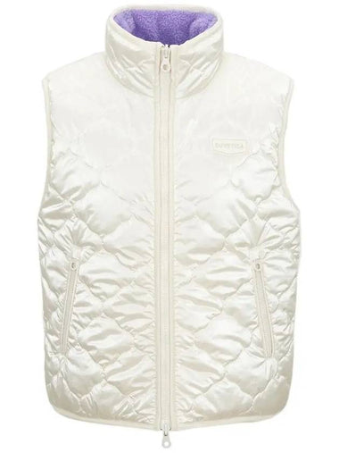 GRUMIUM logo reversible padded vest cream VDDV25436K0001 CRS - DUVETICA - BALAAN 1