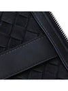 Classic Intrecciato Zipper Clutch Bag Black - BOTTEGA VENETA - BALAAN 9