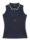 Women's Annika Sleeveless PK Shirt Navy - J.LINDEBERG - BALAAN 2