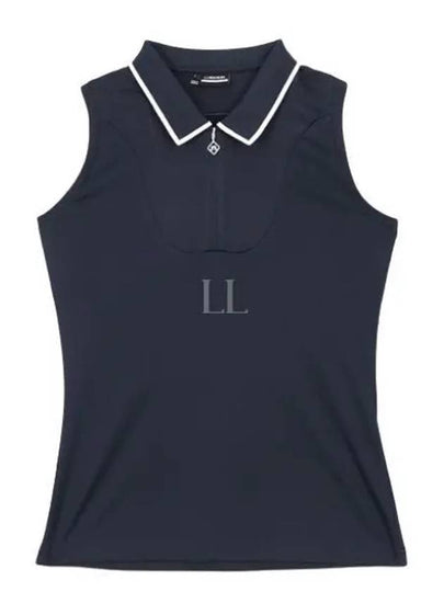 Women's Annika Sleeveless PK Shirt Navy - J.LINDEBERG - BALAAN 2