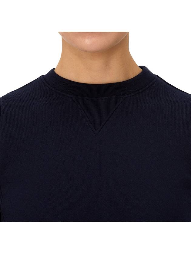 Engineered 4 Bar Stripe Loopback Jersey Knit Crewneck Sweatshirt Navy - THOM BROWNE - BALAAN 7