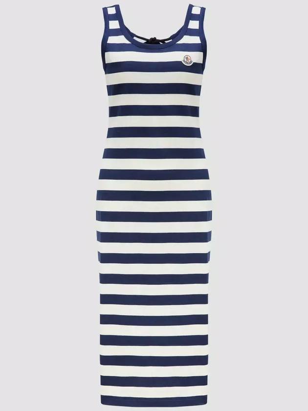 Striped midi dress navy white - MONCLER - BALAAN 2