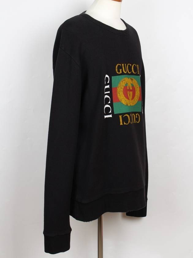 Box Logo Vintage Sweatshirt Black XL - GUCCI - BALAAN 6