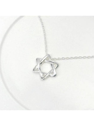 Tiffany Silver 925 Elsa Peretti Star of David Necklace 4VTIA07878 - TIFFANY & CO. - BALAAN 1