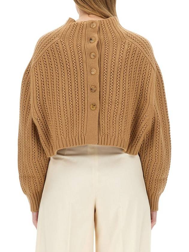 Hodeida wool knit top beige - MAX MARA - BALAAN 4