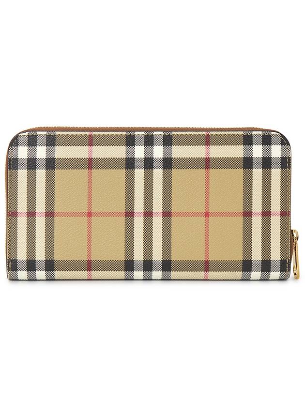 Check Zip Around Long Wallet Archive Beige - BURBERRY - BALAAN 3