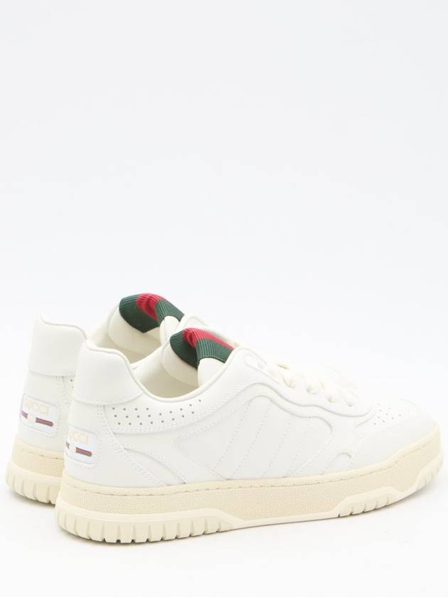 Re Web Leather Low Top Sneakers White - GUCCI - BALAAN 4