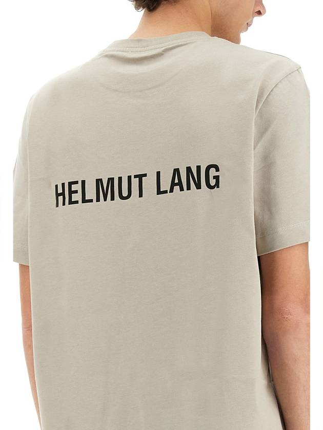 Logo Short Sleeve T-Shirt Beige - HELMUT LANG - BALAAN 5