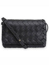 Intrecciato Mini Cross Bag Black - BOTTEGA VENETA - BALAAN 3