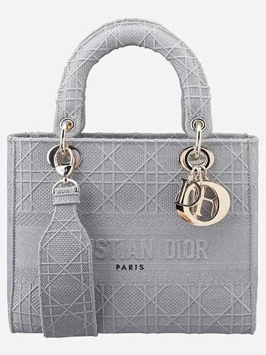 Lady Medium Tote Bag Grey - DIOR - BALAAN 2