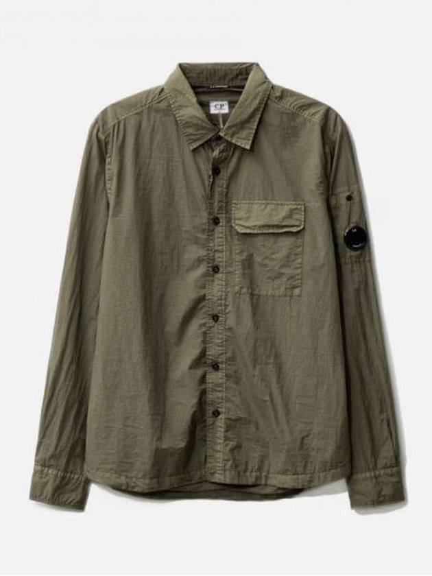 Tylon L Button Long Sleeve Shirt Green - CP COMPANY - BALAAN 2