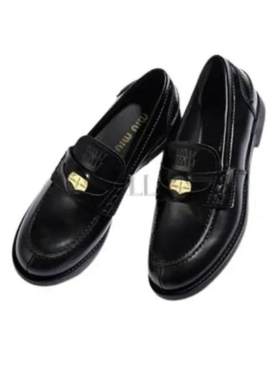 Patent Leather Penny Loafers Black - MIU MIU - BALAAN 2