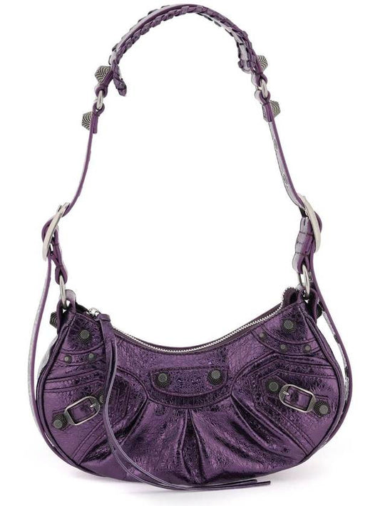 Metallic Le Cagol XS Lambskin Shoulder Bag Purple - BALENCIAGA - BALAAN 2