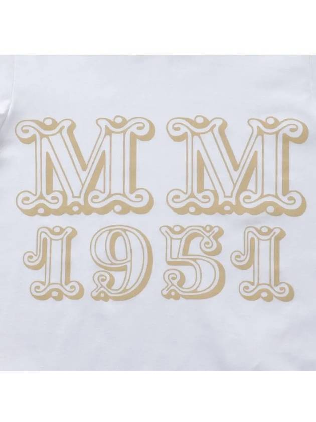 Women's Mincio Logo Cotton Short Sleeve T-Shirt White - MAX MARA - BALAAN 4