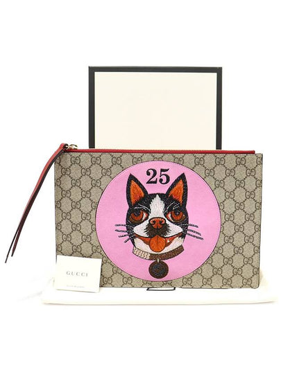 506280 GG Supreme Canvas BOSCO Patch Pouch Clutch - GUCCI - BALAAN 2