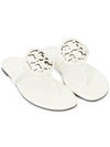 Miller Soft Leather Flip Flops White - TORY BURCH - BALAAN 4