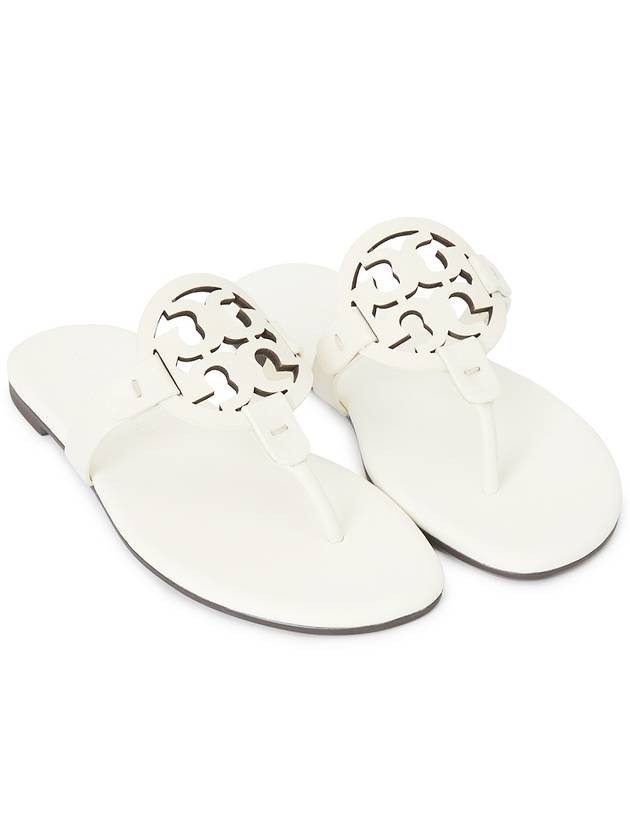 Miller Soft Leather Flip Flops White - TORY BURCH - BALAAN 4